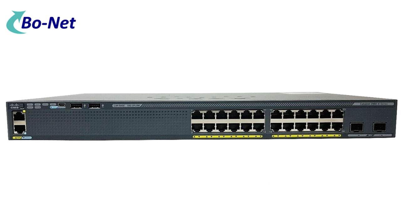 Cisco Network Switch WS-C2960X-24TD-L 2960-X 24 GigE, 2 x 10G SFP+, LAN Base