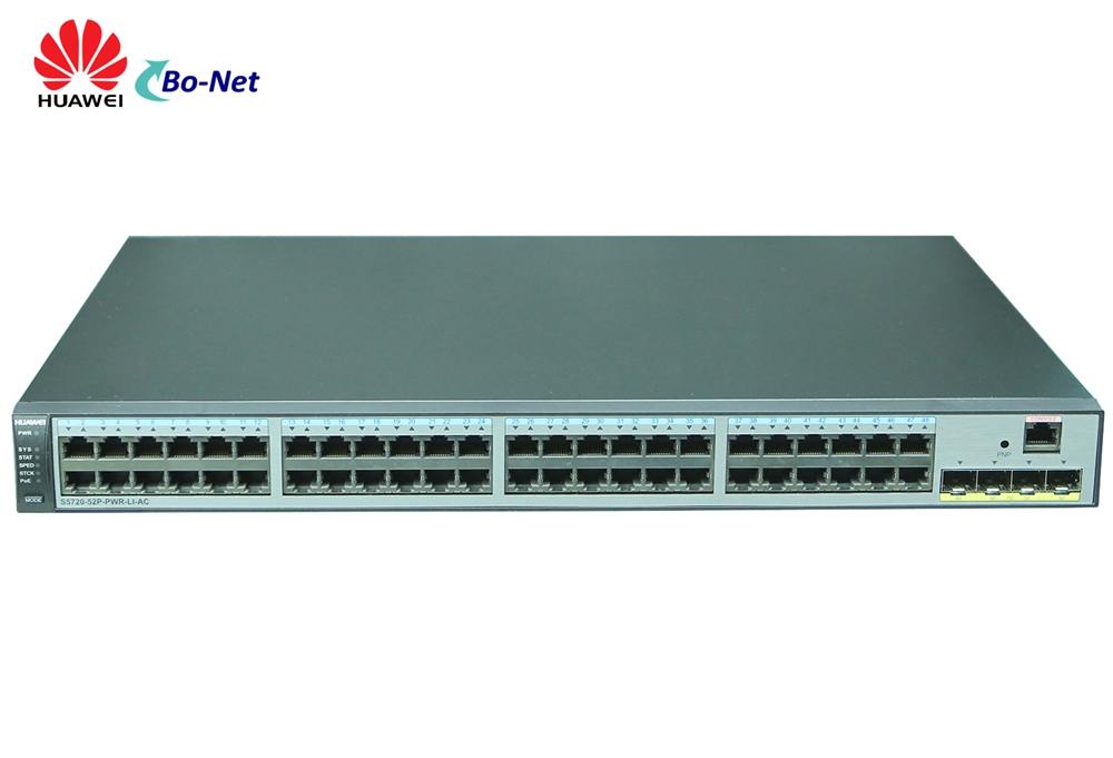 Huawei S5720-52P-PWR-LI-AC 48 Ports Gigabit Ethernet POE+ 4 Gig SFP Ports Switch
