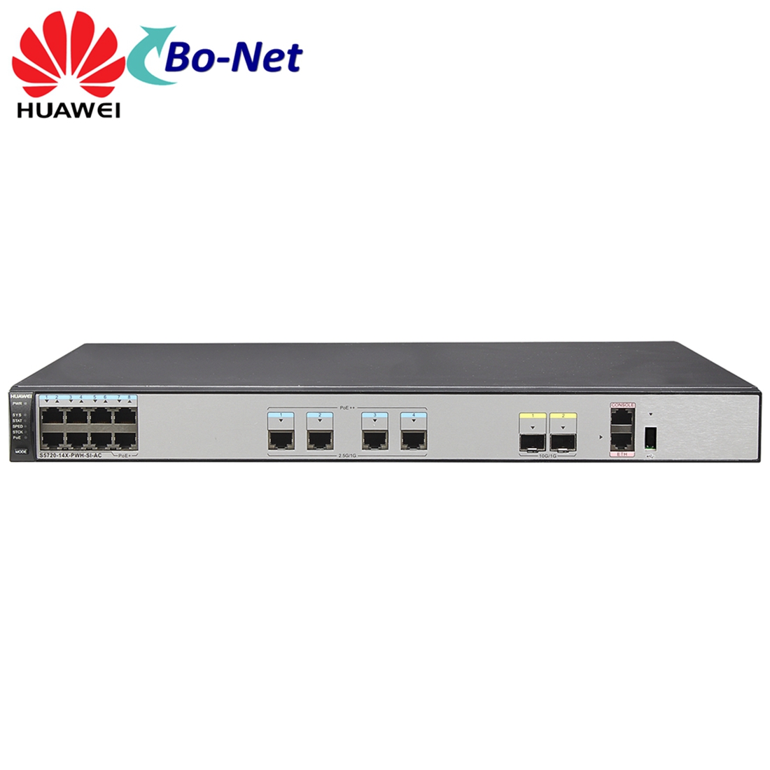 Huawei S5720-14X-PWH-SI-AC 8 PoE+ Gigabit Port 2x 10GE SFP+ Ports Layer 3 Switch