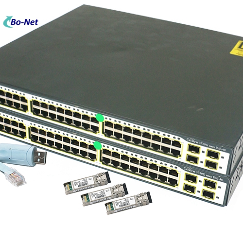 used CISCO  WS-C3750G-48PS-S 48port 10/100/1000M POE switch manged network switc