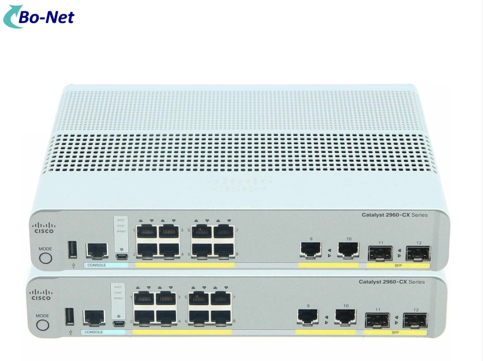 Cisco Switch WS-C2960CX-8TC-L 8-port 10/100/1000Mbps 2 x 1G SFP LAN Base