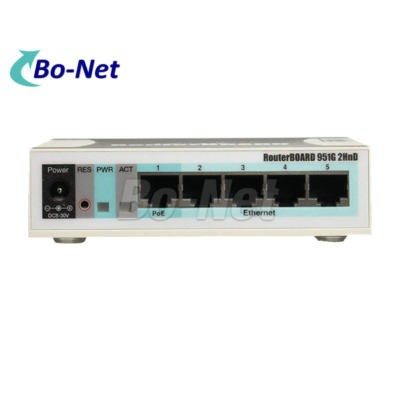 Mikrotik RB951G-2HnD has five Gigabit Ethernet ports one USB 2.0 port and a high