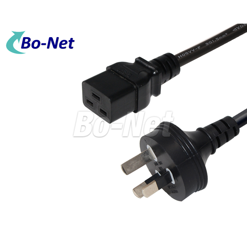 Pure copper 1.8 m gauge power cord3 flat pin plug to IEC 320 C19 3 pin tail plug