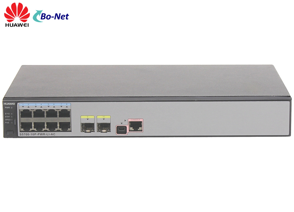 HUAWEI S5700-10P-PWR-LI-AC Network Switch 8 Port Gigabit POE Switch With 2 SFP