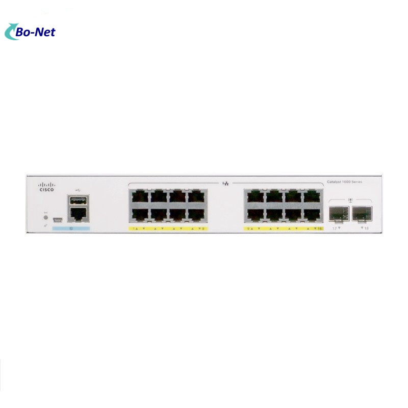 C1000-16FP-2G-L Cisco Catalyst 16x 10/100/1000 Ethernet PoE+ ports and 240W PoE 