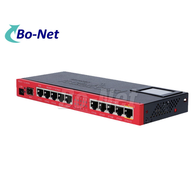 Mikrotik RB2011UiAS-IN has five Gigabit LAN ports and five Fast Ethernet LAN por