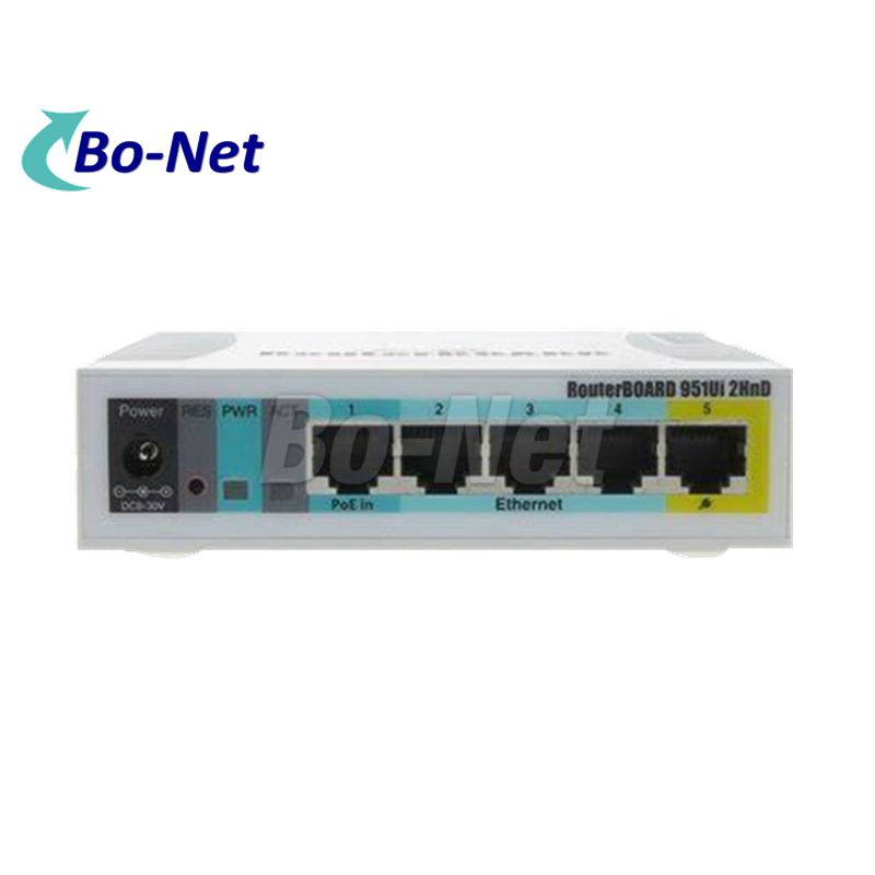 MikroTik RB951Ui-2HnD Support 2.4GHz AP with five Ethernet ports and PoE output 